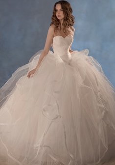 Свадебное платье Антонелла-G33879. С пышной юбкой, длинное без шлейфа.
