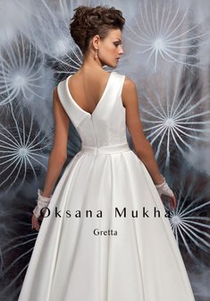 Свадебное платье Гретта спинка-К34179. С пышной юбкой, длинное без шлейфа.