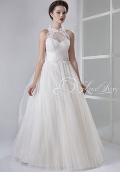 Свадебное платье Нега-К34188. С пышной юбкой, длинное со шлейфом.