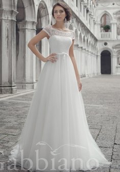 Свадебное платье Далия-G35644. А-силуэт, длинное со шлейфом.