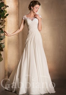 Свадебное платье Северина-G37131. А-силуэт, длинное со шлейфом.