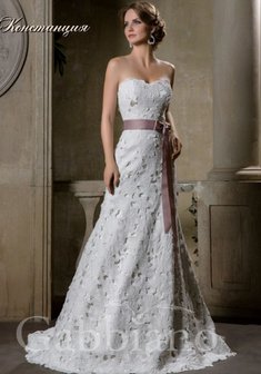 Свадебное платье Констанция-G37138. Силуэт Русалка (Рыбка), длинное со шлейфом.