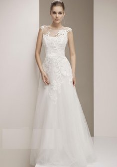 Свадебное платье Джессика-К37267. А-силуэт, длинное со шлейфом.