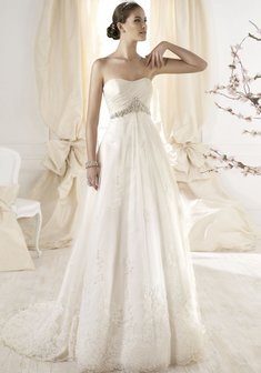 Свадебное платье 5454-P37337. А-силуэт, длинное со шлейфом.