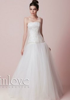 Свадебное платье МИШЕЛЬ-B39589. А-силуэт, длинное без шлейфа.