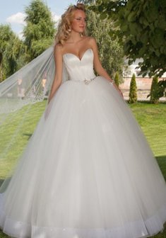 Свадебное платье ШЕНОН-B49731. С пышной юбкой, длинное со шлейфом.