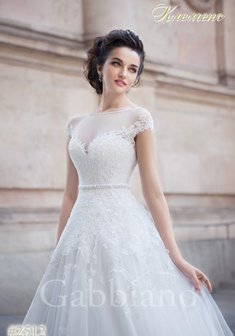 Свадебное платье Клеменс-G54006. С пышной юбкой, длинное со шлейфом.