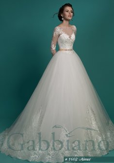 Свадебное платье G58428. С пышной юбкой, длинное со шлейфом.