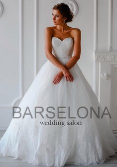 Свадебное платье BARBARI-B59760. С пышной юбкой, длинное без шлейфа.