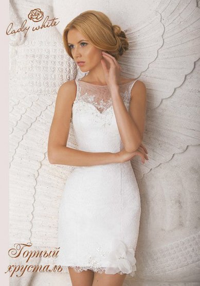 Свадебное платье ГОРНЫЙ ХРУСТАЛЬ / АКЦИЯ-B42615 - Свадебный салон BARSELONA