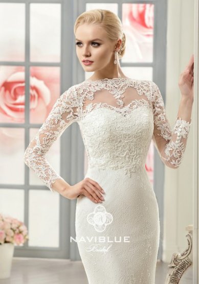 Свадебное платье Кейли с рукавом-B46684 - Свадебный салон BARSELONA