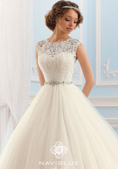 Свадебное платье САМАНТА (фатин)-B48824 - Свадебный салон BARSELONA