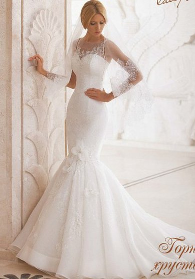 Свадебное платье ГОРНЫЙ ХРУСТАЛЬ / АКЦИЯ-B42615 - Свадебный салон BARSELONA