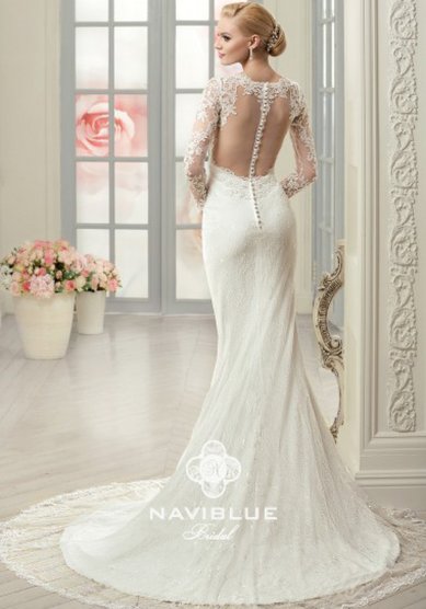 Свадебное платье Кейли с рукавом-B46684 - Свадебный салон BARSELONA