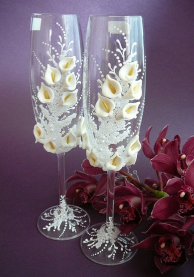 Свадебные Бокалы Калы D26181 - ДЕКОР СТУДИЯ DEKOS